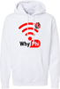 WOI Brand | WhyPhi Collection White Black Red Crew Hoodies Front