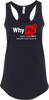 WOI Brand | WhyPhi Black White Red Racerback Tanks Front