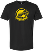 Reggae Jerk Brand - Logo Crew Unisex Tee Black Yellow Front