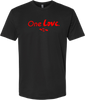 Reggae Jerk Brand - One Love Crew Unisex Tee Black Red Front