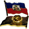 FlagDay365 - Patriotic Waving Haitian Flag - Metal Enamel Lapel Pin 
