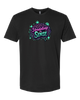 Straddling The Sense Brand Black CMYK Crew Unisex Tees Front