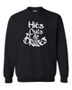 Hits, Cuts & Bruises Podcast - HCB Branded Crew Sweater Black & White Front