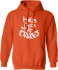 Hits, Cuts & Bruises Podcast - HCB Branded Hoodie Orange White Front