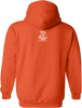 Hits, Cuts & Bruises Podcast - HCB Branded Hoodie Orange White Back