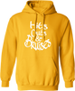 Hits, Cuts & Bruises Podcast - HCB Branded Hoodie Golden Yellow White Front