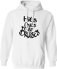 Hits, Cuts & Bruises Podcast - HCB Branded Hoodie White Black Front