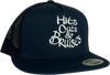 Hits, Cuts & Bruises Podcast - HCB Branded Trucker Hats Navy, Black, White