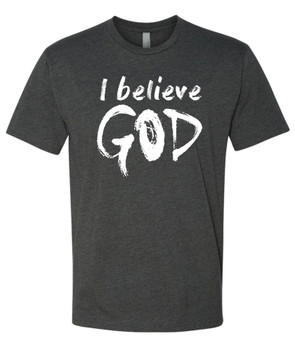 Tricka Brown Ministries | "I Believe God" Charcoal Fitted Tees Tricka Brown Ministries | "I Believe God" Charcoal Fitted Tees