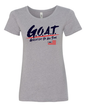 Marvelous Artz - GOAT Pride Heather Grey Red Navy Ladies Crew Marvelous Artz - GOAT Pride Heather Grey Red Navy Ladies Crew