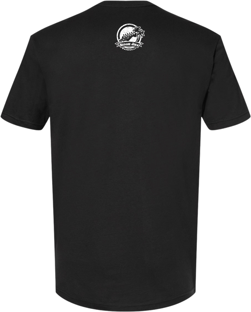 Reggae Jerk Brand - Logo Crew Unisex Tee Black White Back