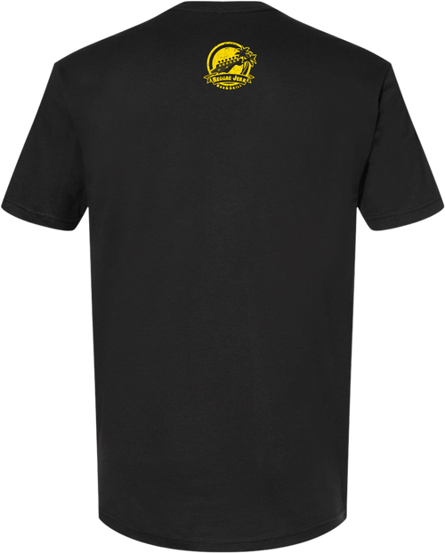 Reggae Jerk Brand - Logo Crew Unisex Tee Black Yellow Back