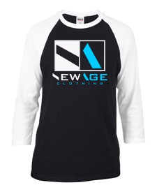 New Age Clothing | Premier WHT-BLK - BLK-BBLU Raglan