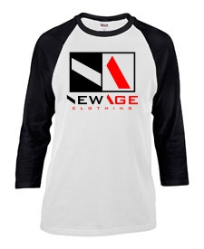 New Age Clothing | Premier WHT-BLK-RED-BLK Raglan