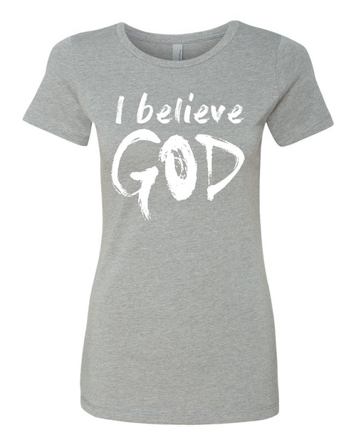 Tricka Brown Ministries | I Believe God Dk Heather Ladies Tees Tricka Brown Ministries | I Believe God Dk Heather Ladies Tees