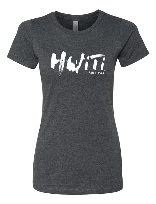 Hispaniola Port & Trade Company | "Haiti 1804" Ladies Dark Heather Fitted Crew