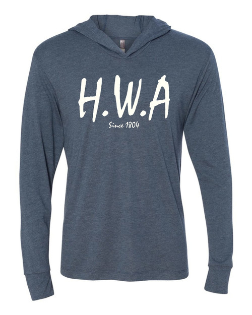 Hispaniola Port & Trade Company | H.W.A "Since 1804" Unisex Hooded Vintage Blue Tee 