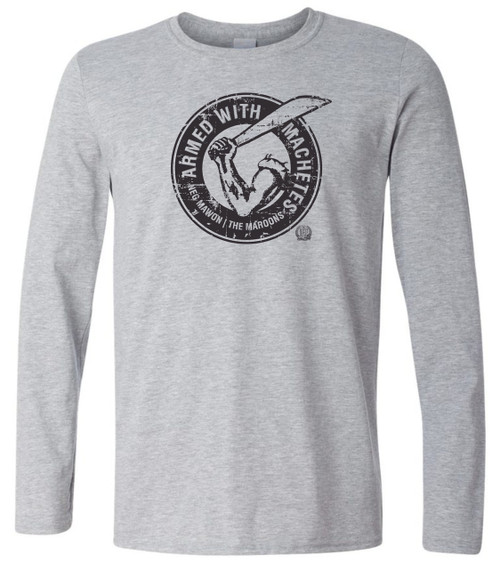 Hispaniola Port & Trade Company AWM Since 1804 Long Sleeve Crew Heather Grey