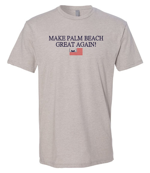Marvelous Artz - Make Palm Beach Great Again Humble Grey T-shirt