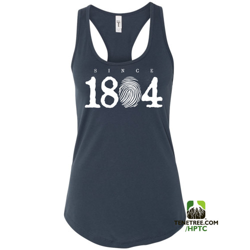 Hispaniola Port & Trade Company Since 1804 Ladies Crew Indigo White