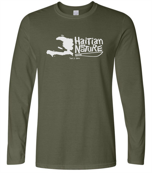 HISPANIOLA PORT & TRADE COMPANY HBN MAP LONG SLEEVE OLIVE