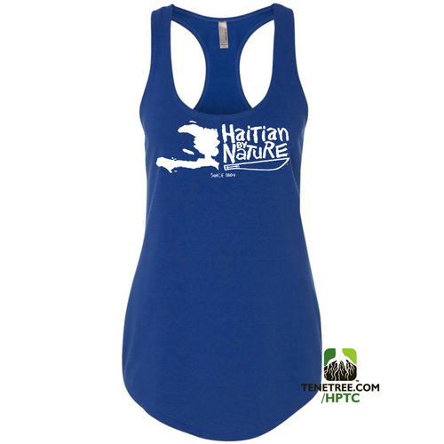 HISPANIOLA PORT & TRADE COMPANY HBN MAP RACERBACK TANK BLUE