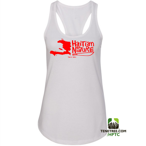 HISPANIOLA PORT & TRADE COMPANY HBN MAP RACERBACK TANK WHITE