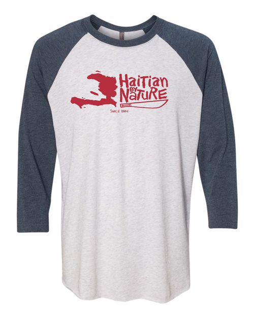 HISPANIOLA PORT & TRADE COMPANY HBN MAP TRIBLEND RAGLAN NAVY
