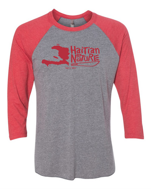 HISPANIOLA PORT & TRADE COMPANY HBN MAP TRIBLEND RAGLAN RED