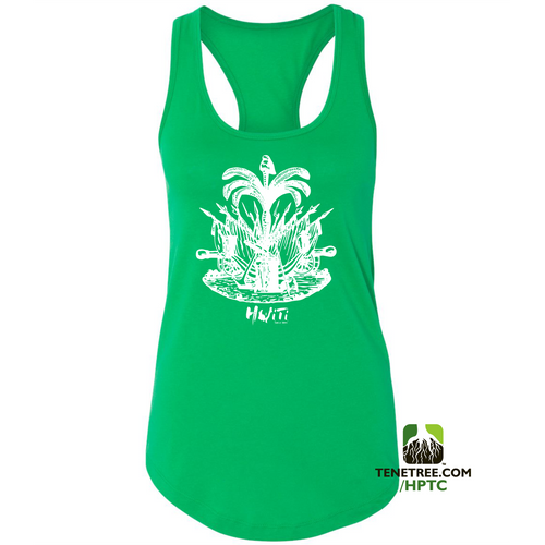 HISPANIOLA PORT & TRADE COMPANY PALMA LADIES RACERBACK TANK TOP KELLY GREEN