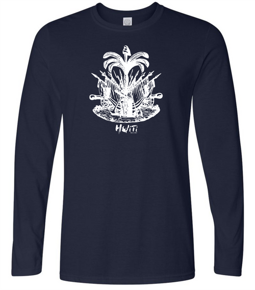 HISPANIOLA PORT & TRADE COMPANY PALMA LONG SLEEVE CREW NAVY WHITE