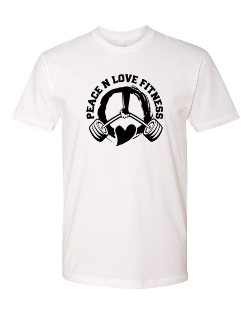 Peace N Love Fitness Brand - PNL Premium Fit Crew Tee White & Black