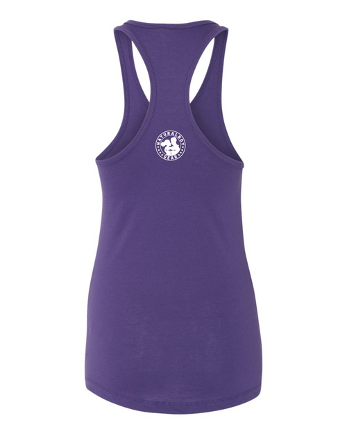NaturalBoy Gear® - Branded FC Fit Ladies Racerback Tank Purple White