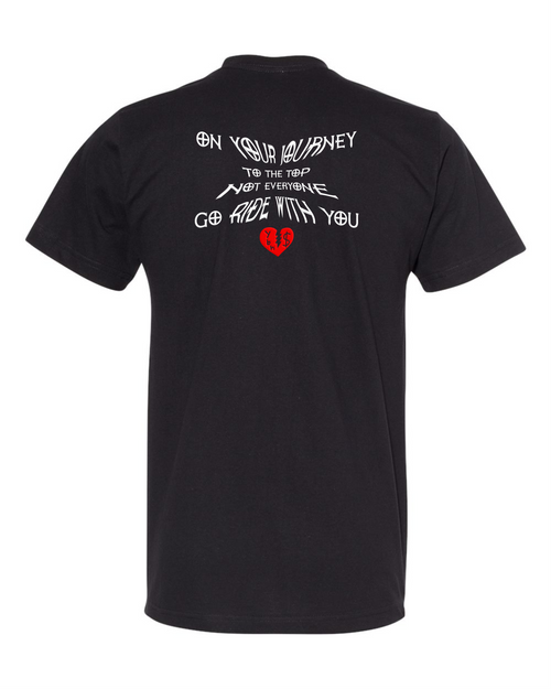 YBH Clothing Co. - SCSS JRNY Fit Crew Tee Black Red White Back