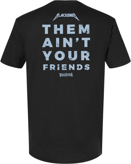 Mginati Brand | Blacked Black Crew Unisex Tee Back