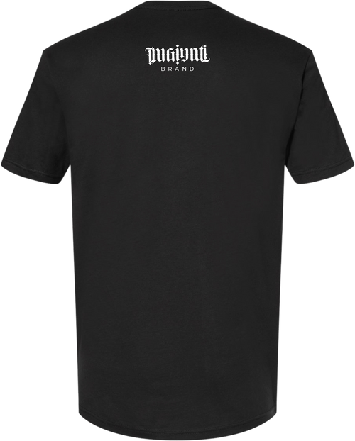Mginati Brand | Meander Icon White - Black Crew Unisex Tee Back