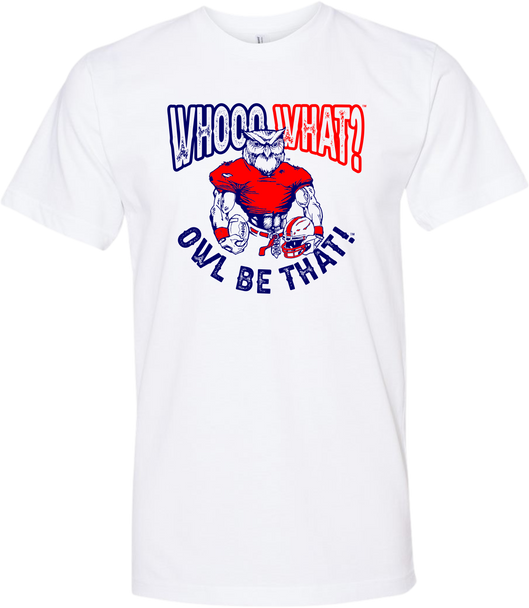 NSA Sportswear | Whooo What? Unisex White Tee Front