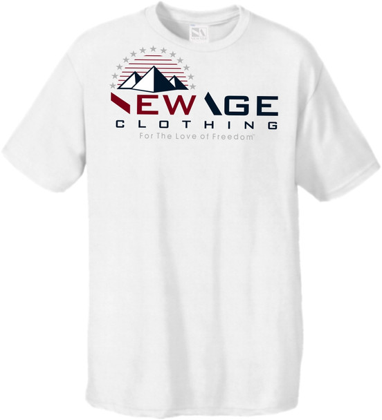 New Age Clothing - TriPy Love of Freedom II White Red-Navy-Grey Softstyle Tees