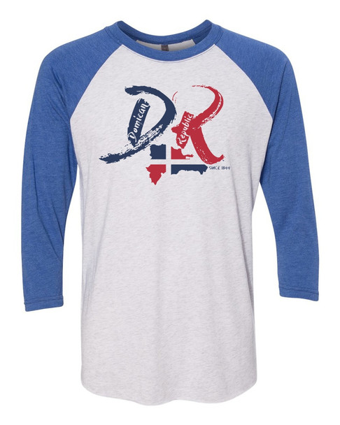 Hispaniola Port & Trade Company | DR "Since 1844" Vintage Royal-Light Heather Raglan Tee 
