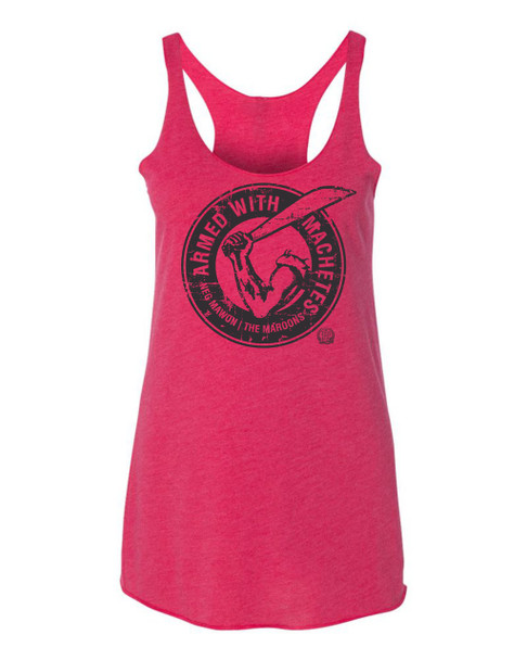 Hispaniola Port & Trade Company AWM Since 1804 Ladies Triblend Racerback Tank Vin Hot Pink