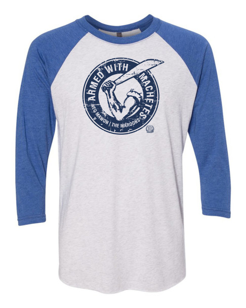 Hispaniola Port & Trade Company AWM Since 1804 Triblend Raglan Vin White Royal