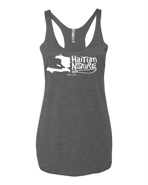 HISPANIOLA PORT & TRADE COMPANY HBN MAP RACERBACK TANK VIN GREY
