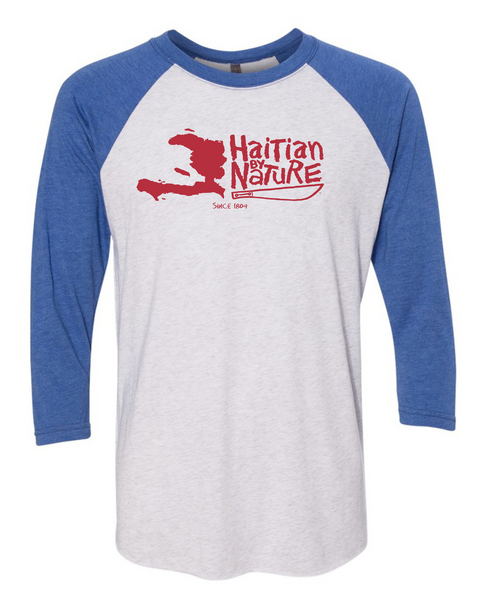 HISPANIOLA PORT & TRADE COMPANY HBN MAP TRIBLEND RAGLAN BLU