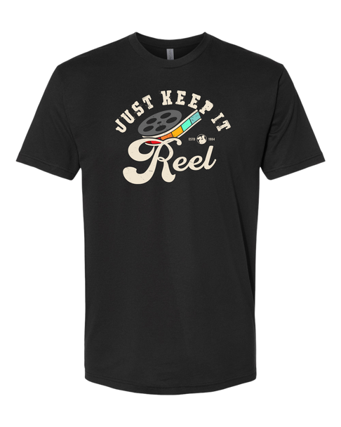 NaturalBoy Gear® - Keep It Reel Fit Crew Tee Black White
