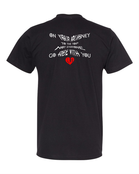 YBH Clothing Co. - SCSS JRNY Fit Crew Tee Black Red White Back