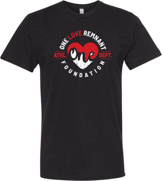 One Love Remnant FDN - O.G Crew Unisex Tee Black White Red Front