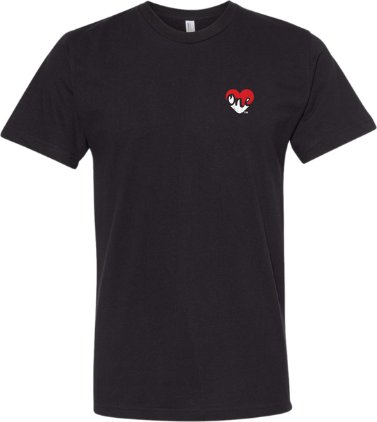 One Love Remnant FDN - Iconic Crew Unisex Tee Black White Red Front
