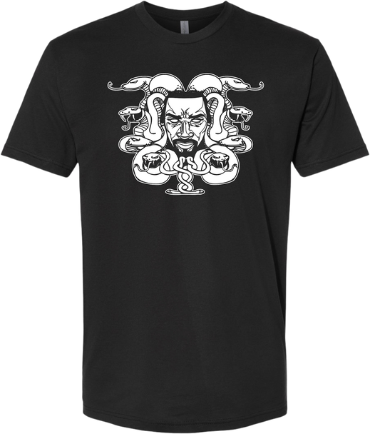 Mginati Brand | Iconic White - Black Crew Unisex Tee Front