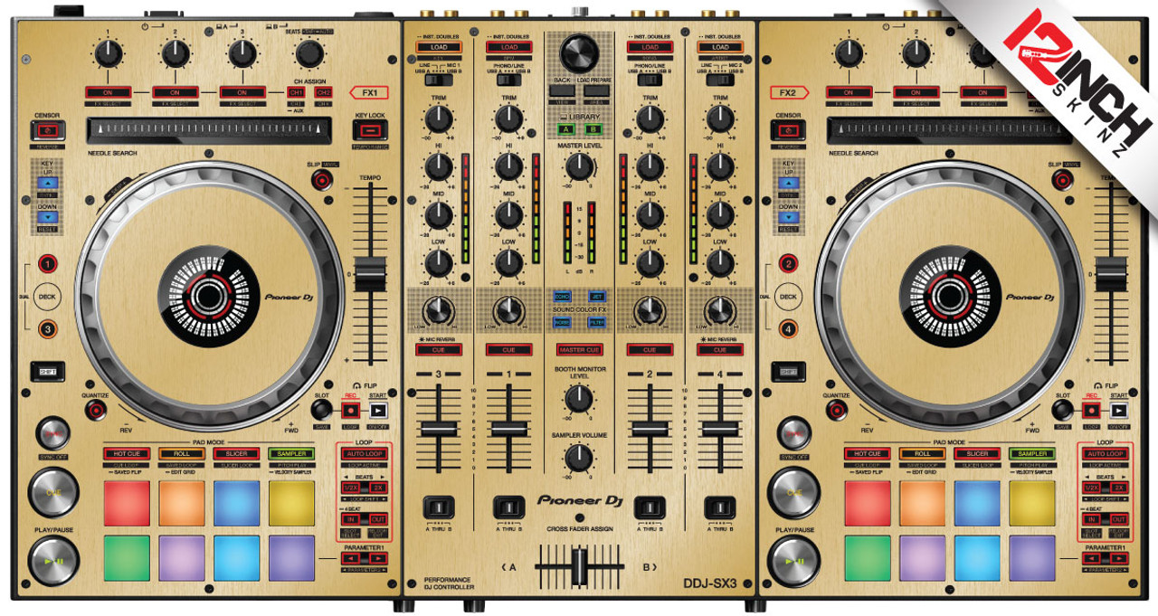 Pioneer DDJ-SX3 Skinz - Metallics