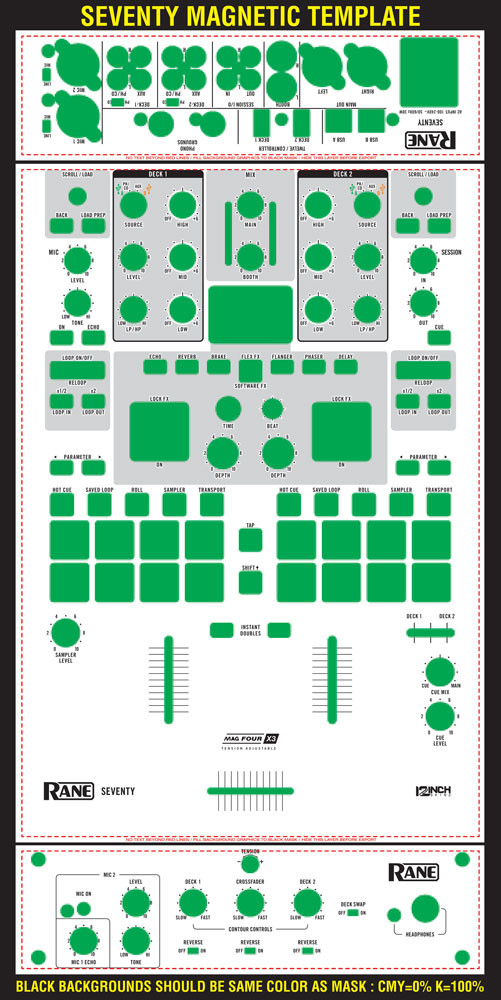 Rane Seventy Skinz Custom - MAGNETIC - 12inchSkinz